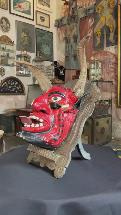 Máscara de Diablo con Cuernos / Horned Devil Mask, 1950's