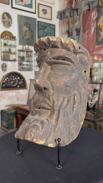 Máscara Anciano Sabio Purepecha / Purépecha Wise Elder Mask, Late 19th Century