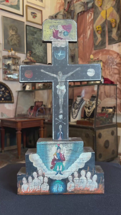 Cruz de las Ánimas del Purgatorio con la Santísima Trinidad / Cross of the Souls of Purgatory with the Holy Trinity, Mid-19th Century